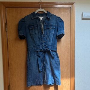 Denim Short Sleeve Mini Dress